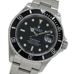 Rolex ROLEX Submariner Date 16610 K Series Men's Watch Automatic AT Stainless Steel SS Silver Black Polished