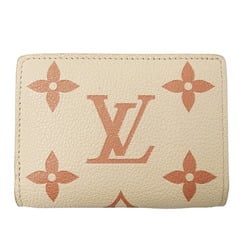 Louis Vuitton LOUIS VUITTON Wallet Monogram Empreinte Women's Bifold Portefeuille Que Creme Rose Trianon Beige M81927 Compact