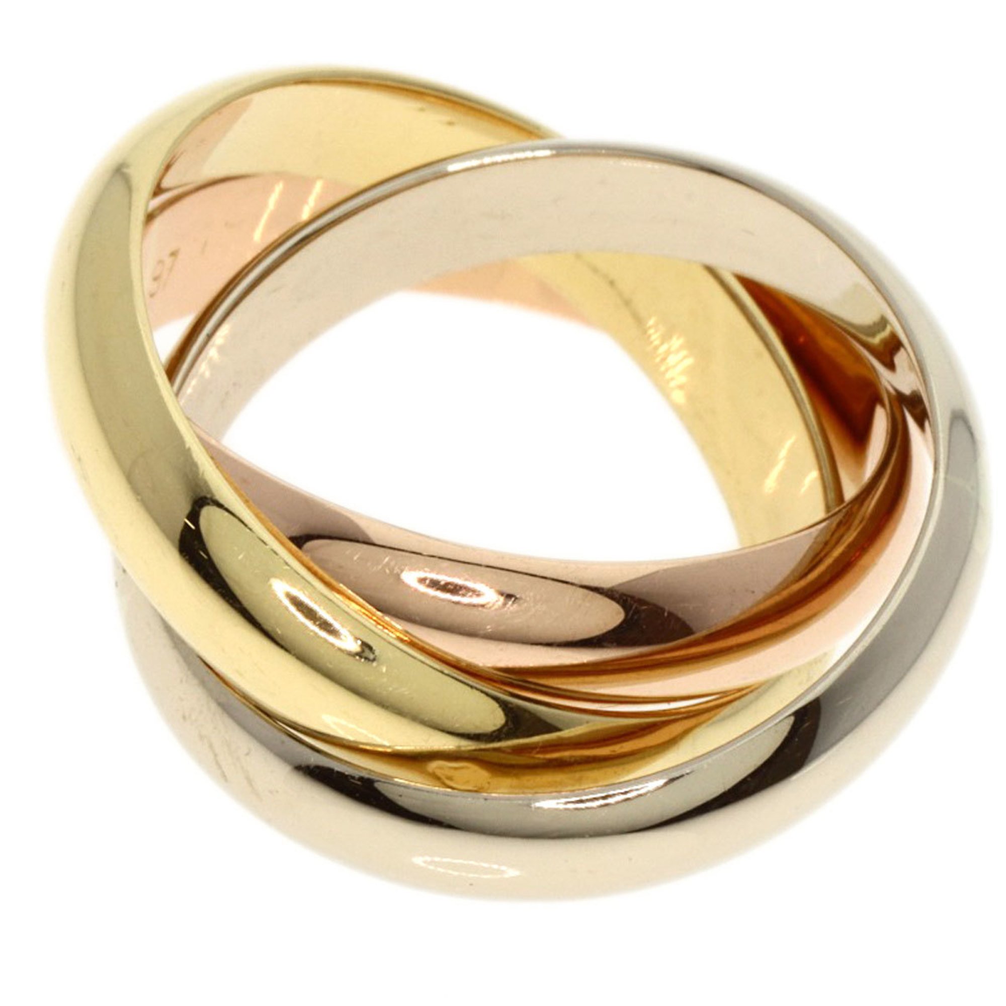 Cartier Trinity #50 Ring, K18 Yellow Gold/K18WG, Women's, CARTIER