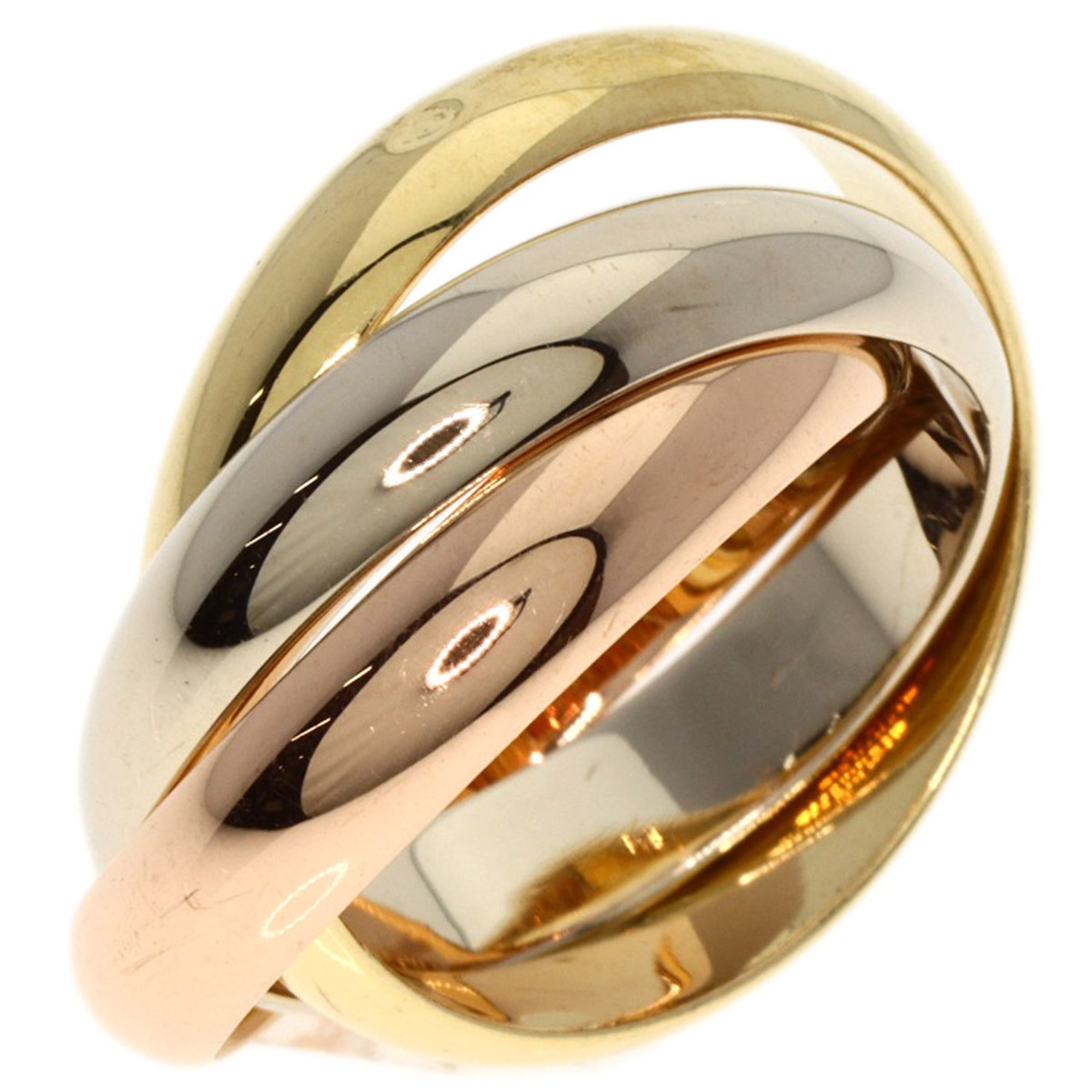 Cartier Trinity #50 Ring, K18 Yellow Gold/K18WG, Women's, CARTIER