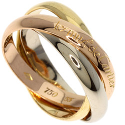 Cartier Trinity #55 Ring, K18 Yellow Gold/K18WG, Women's, CARTIER