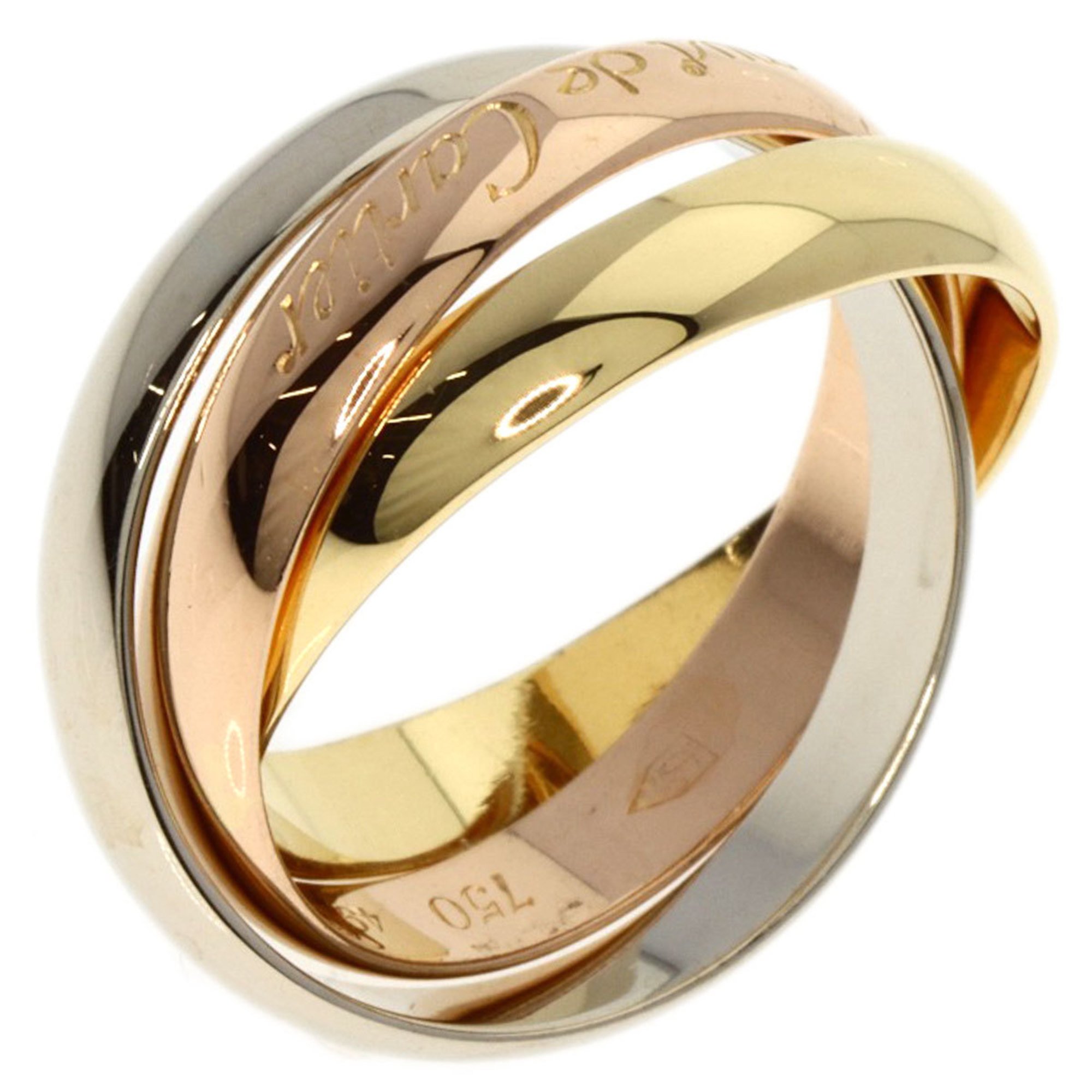 Cartier Trinity #49 Ring, K18 Yellow Gold/K18WG/K18PG, Women's, CARTIER