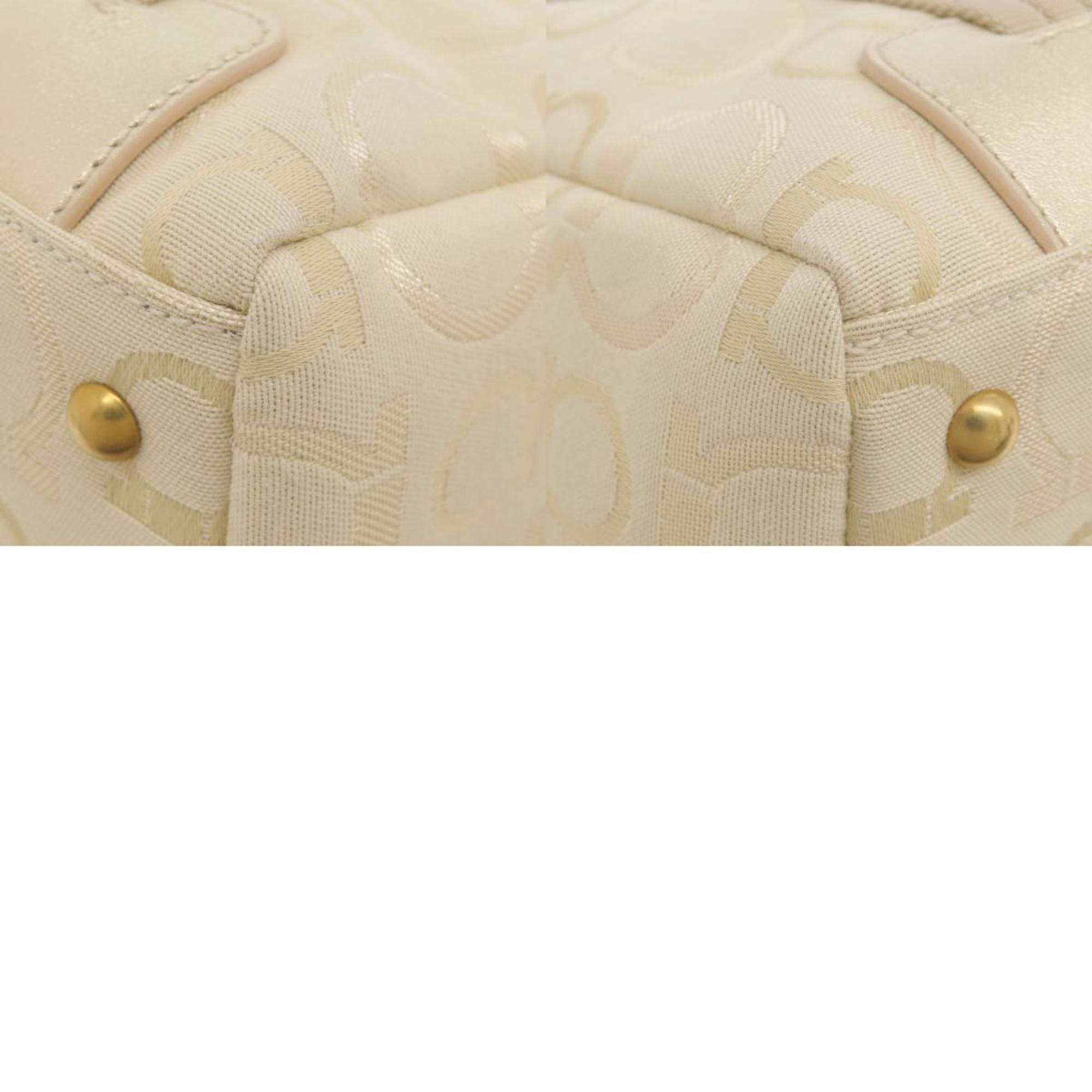 Salvatore Ferragamo Gancini motif handbag canvas for women