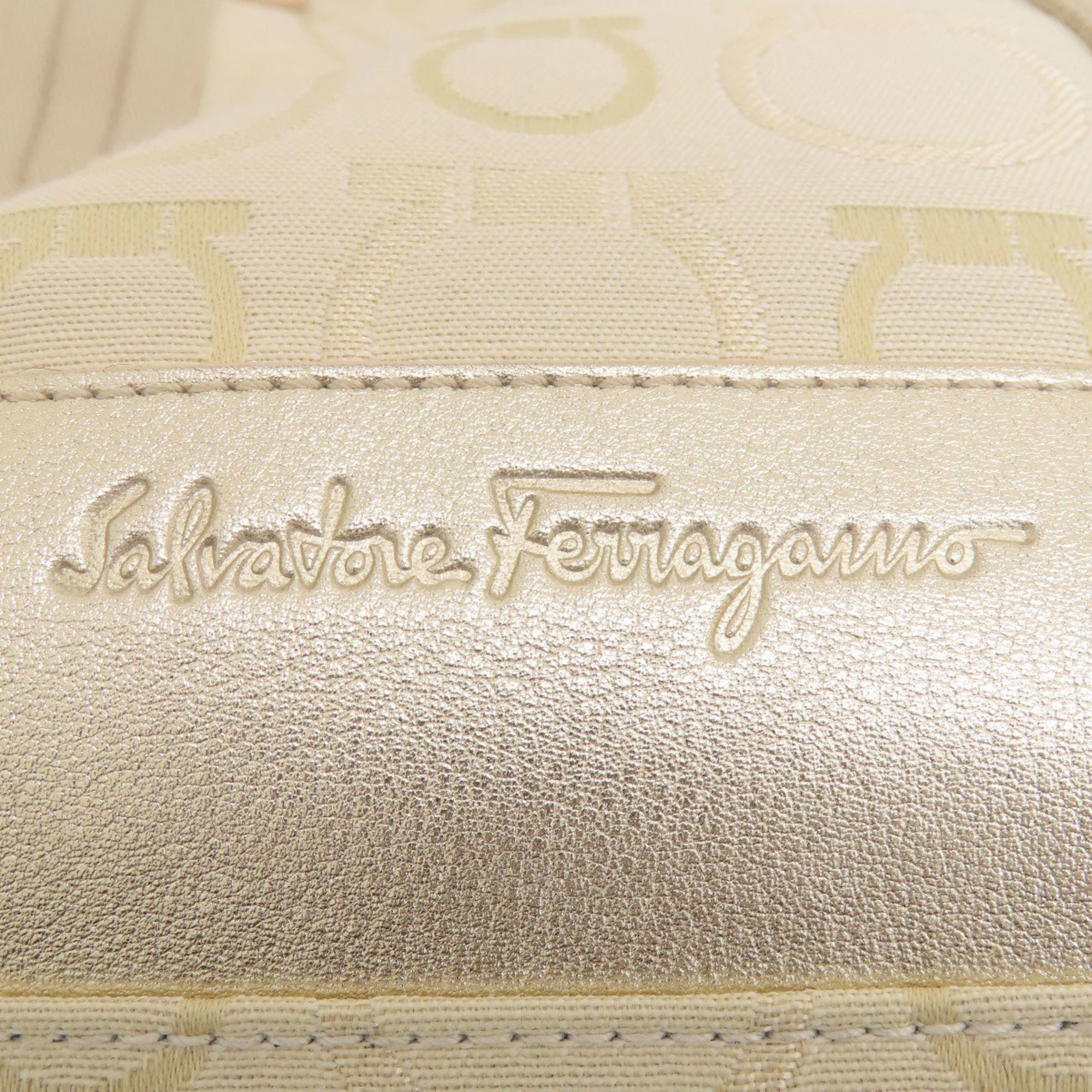 Salvatore Ferragamo Gancini motif handbag canvas for women