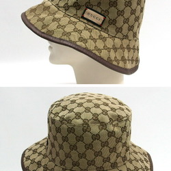 Gucci GG canvas check pattern reversible bucket hat in beige