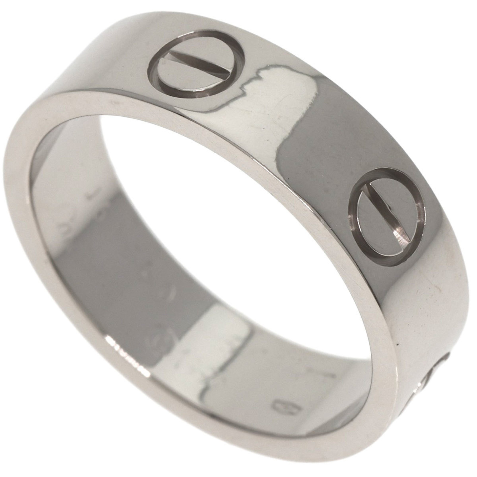 Cartier Love Ring #55 Ring, K18 White Gold, Women's CARTIER