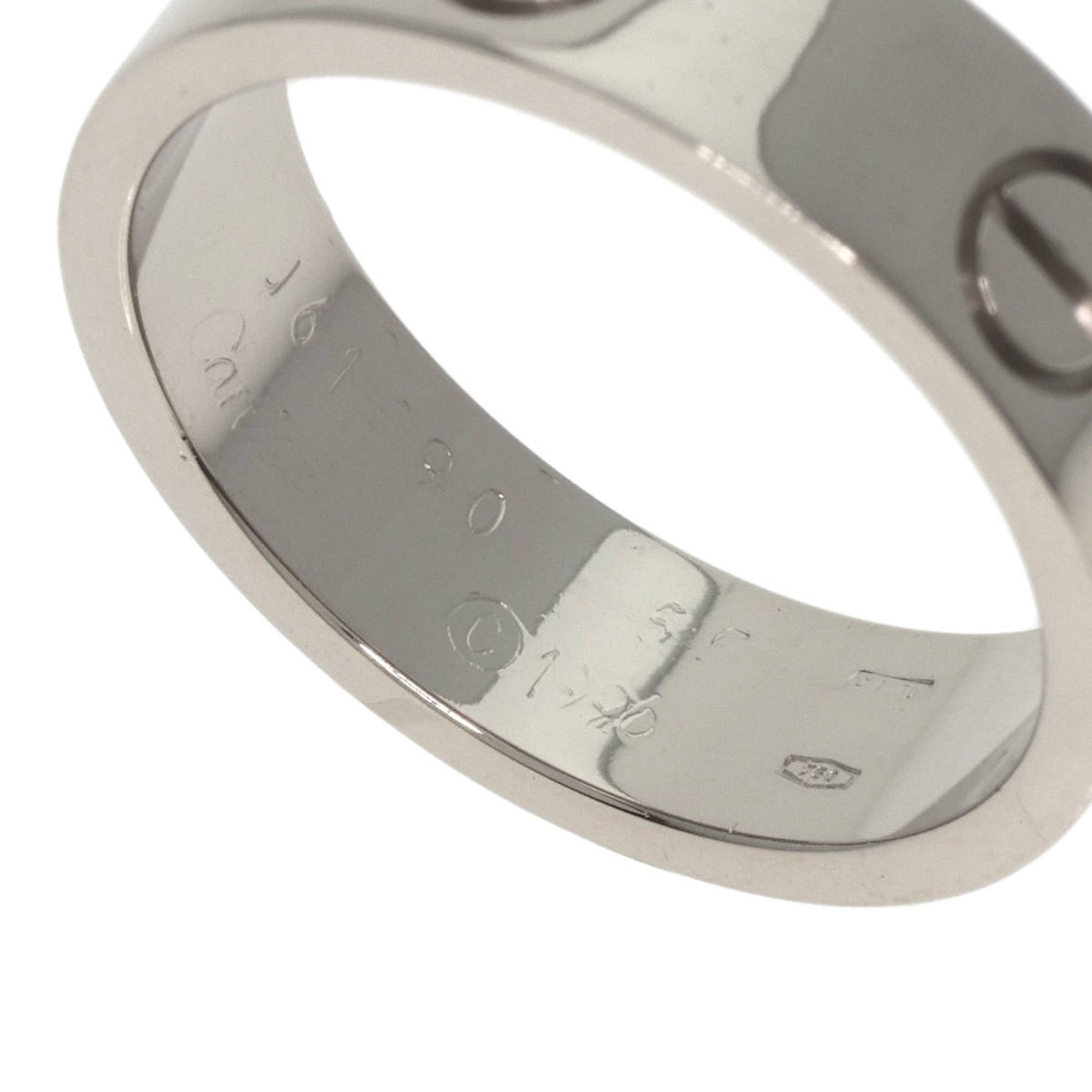 Cartier Love Ring #55 Ring, K18 White Gold, Women's CARTIER