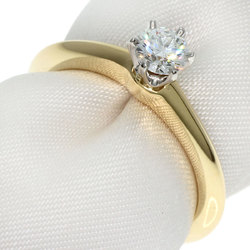 Tiffany Solitaire Diamond Ring, 18K Yellow Gold/PT950, Women's, TIFFANY&Co.