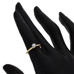 Tiffany Solitaire Diamond Ring, 18K Yellow Gold/PT950, Women's, TIFFANY&Co.