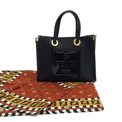 Fendi bag with scarf, black, FF pattern