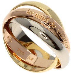 Cartier Trinity #52 Ring, K18 Yellow Gold/K18WG/K18PG, Women's, CARTIER
