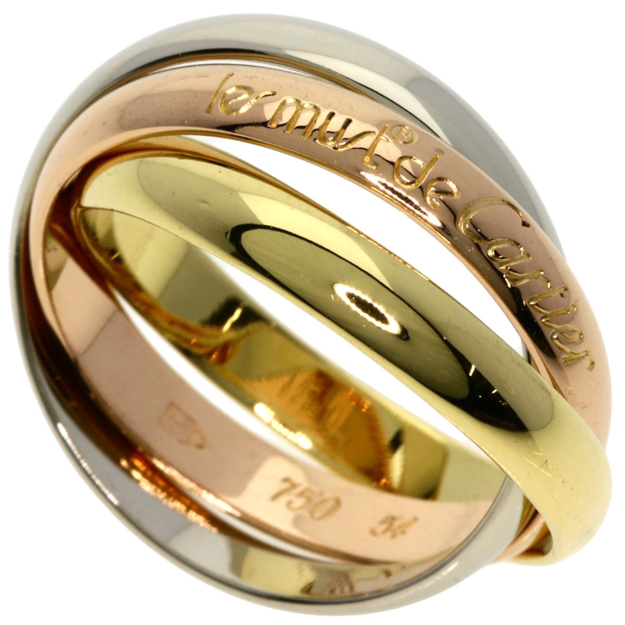 Cartier Trinity #54 Ring, K18 Yellow Gold/K18PG/K18WG, Women's, CARTIER