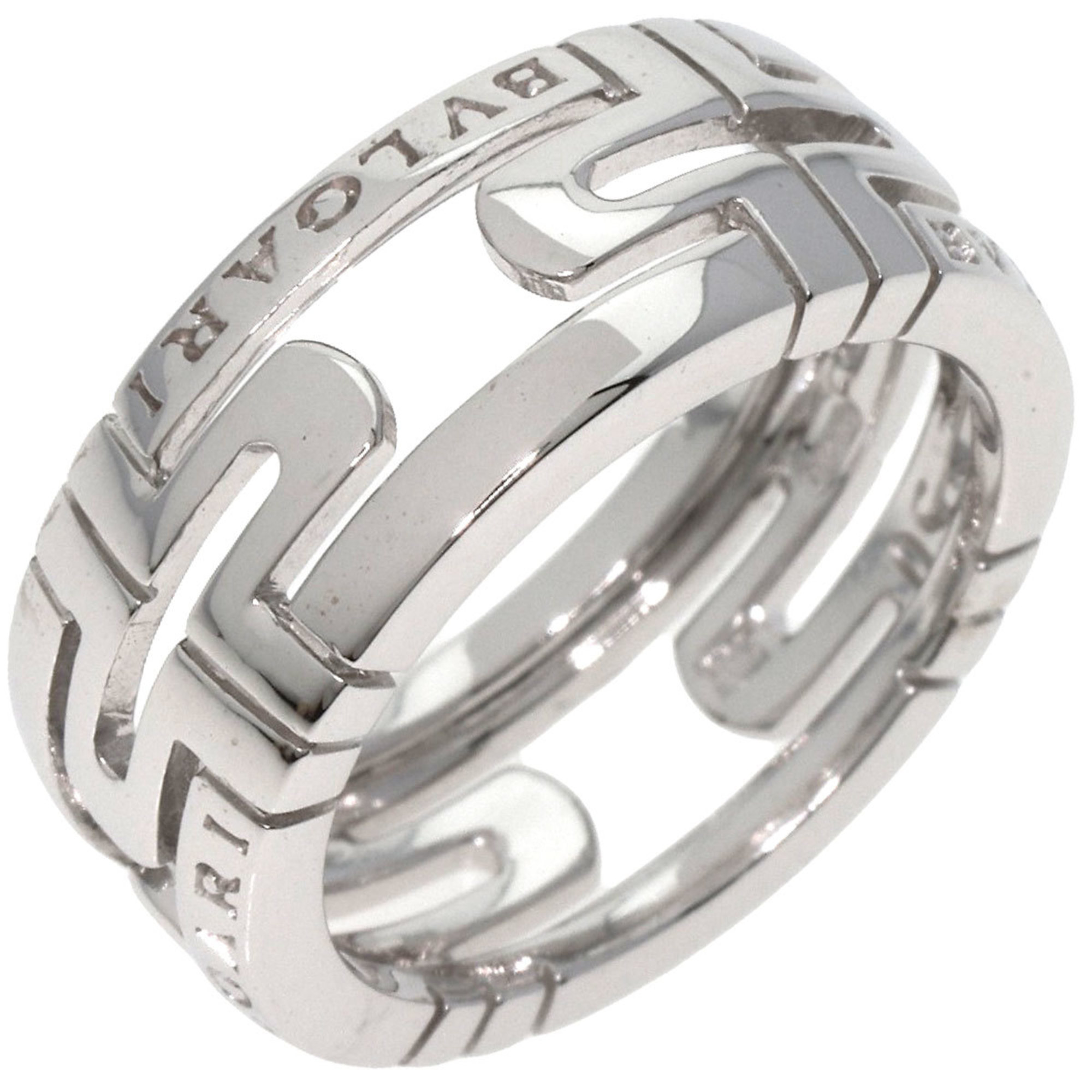 BVLGARI Parentesi Work Small #50 Ring, 18K White Gold, Women's