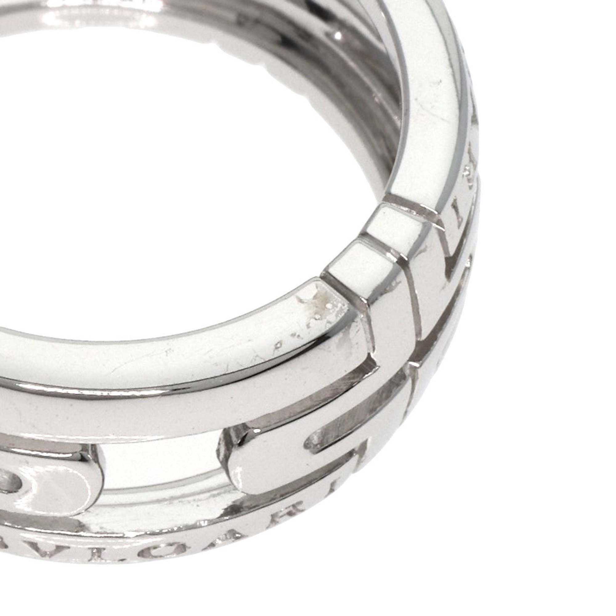 BVLGARI Parentesi Work Small #50 Ring, 18K White Gold, Women's