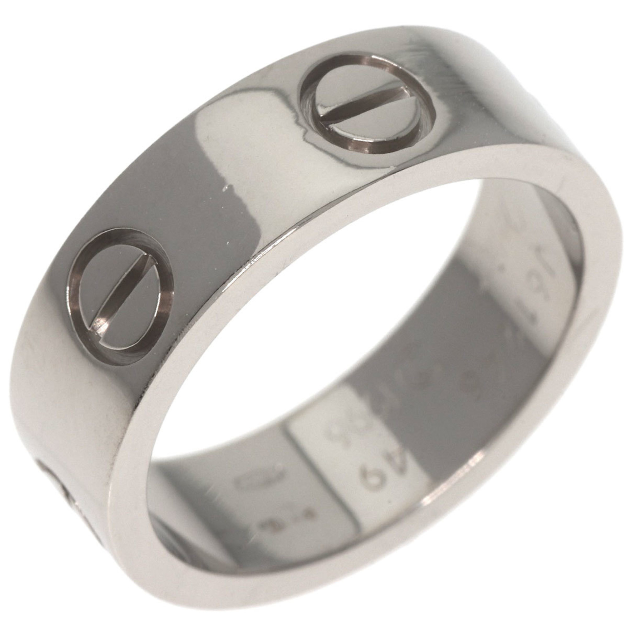 Cartier Love Ring #49 Ring, K18 White Gold, Women's CARTIER