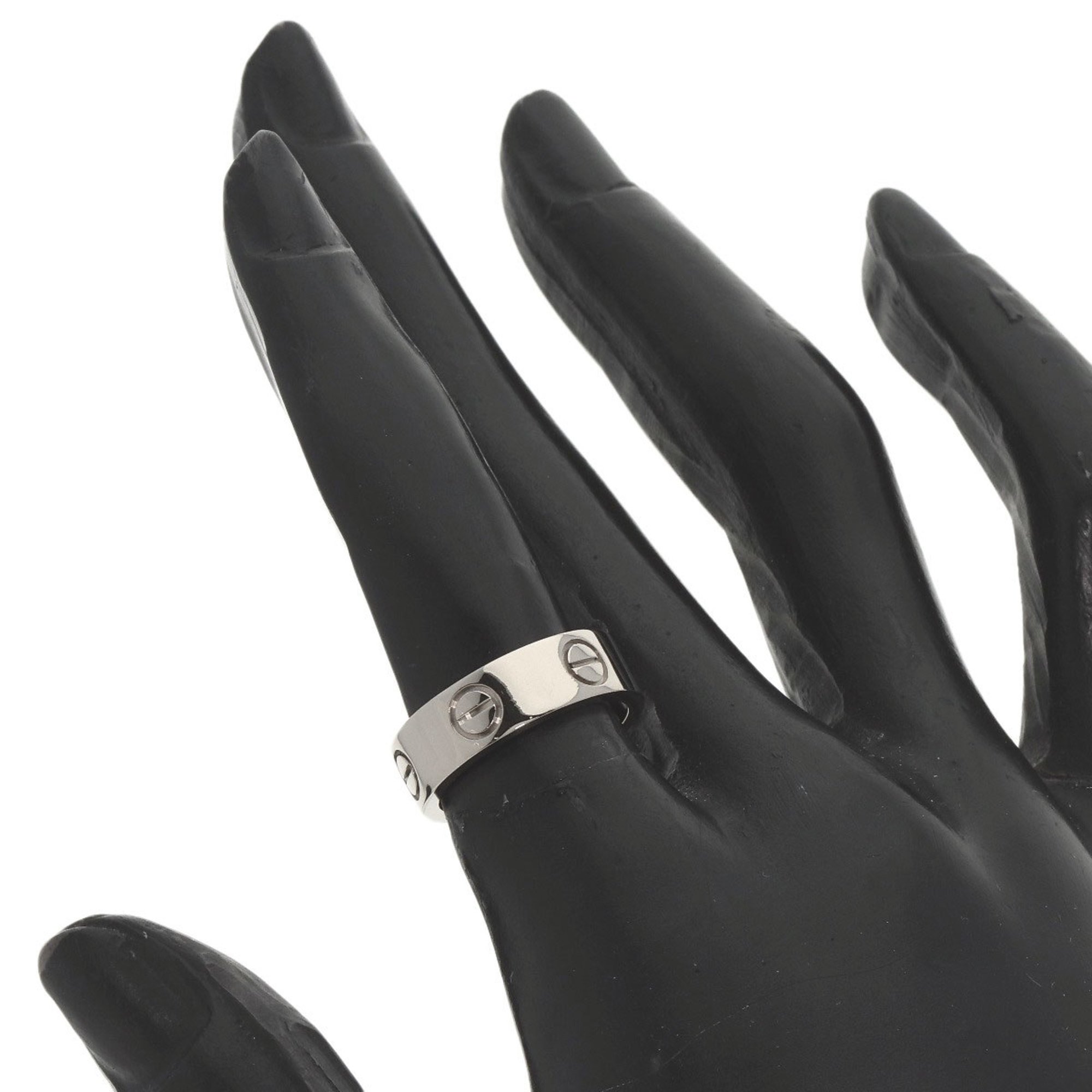 Cartier Love Ring #49 Ring, K18 White Gold, Women's CARTIER