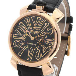 Gaga Milano 5087 Manuale 46 1000 Limited Edition Watch GP/Leather Men's