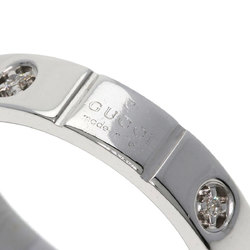 Gucci Icon 5P Diamond Ring, 18K White Gold, Women's, GUCCI