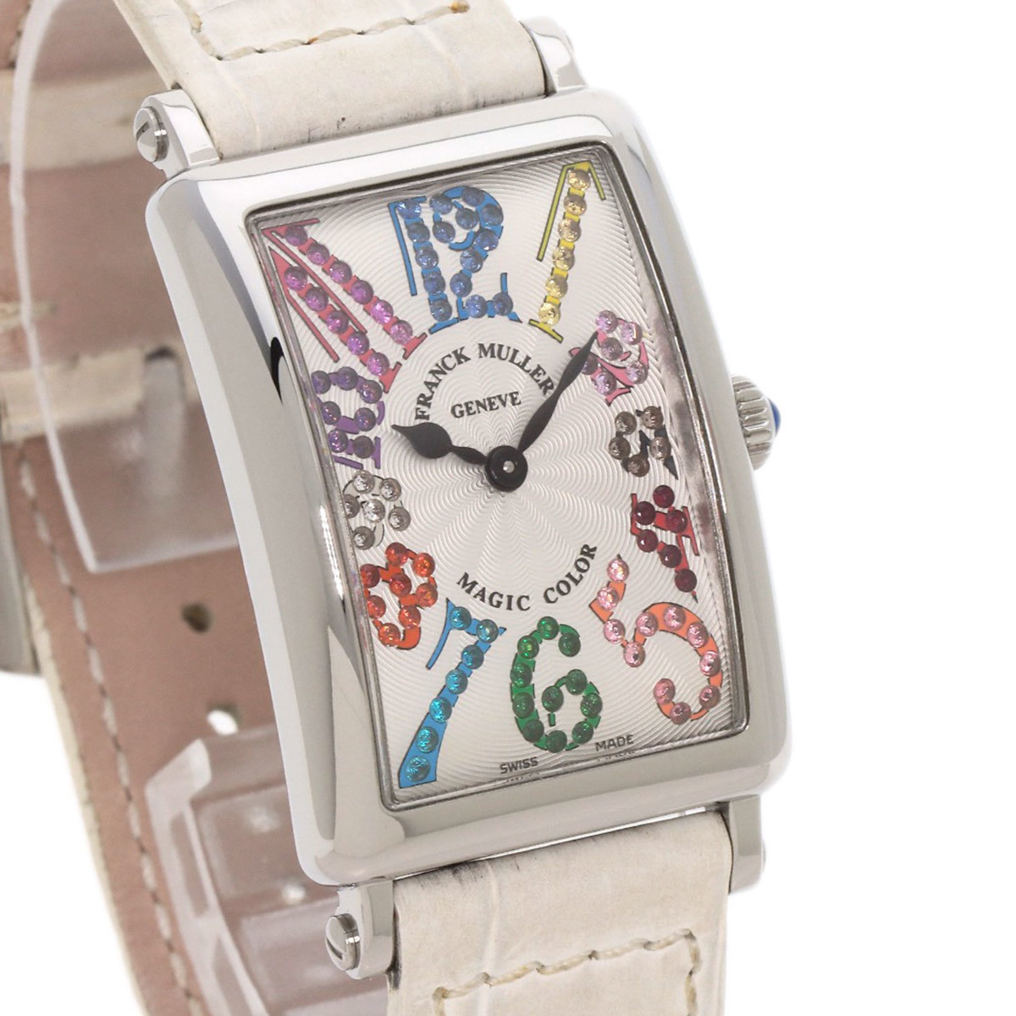 Franck Muller 902MAGCOL Long Island Magic Color Watch Stainless Steel/Leather Ladies FRANCK MULLER
