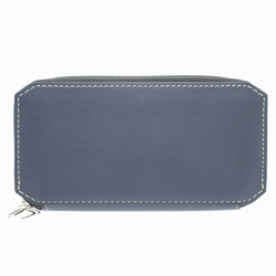 Moreau Paris Leather Navy Round Long Wallet 1260MOREAU PARIS