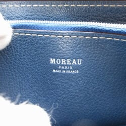 Moreau Paris Leather Navy Round Long Wallet 1260MOREAU PARIS