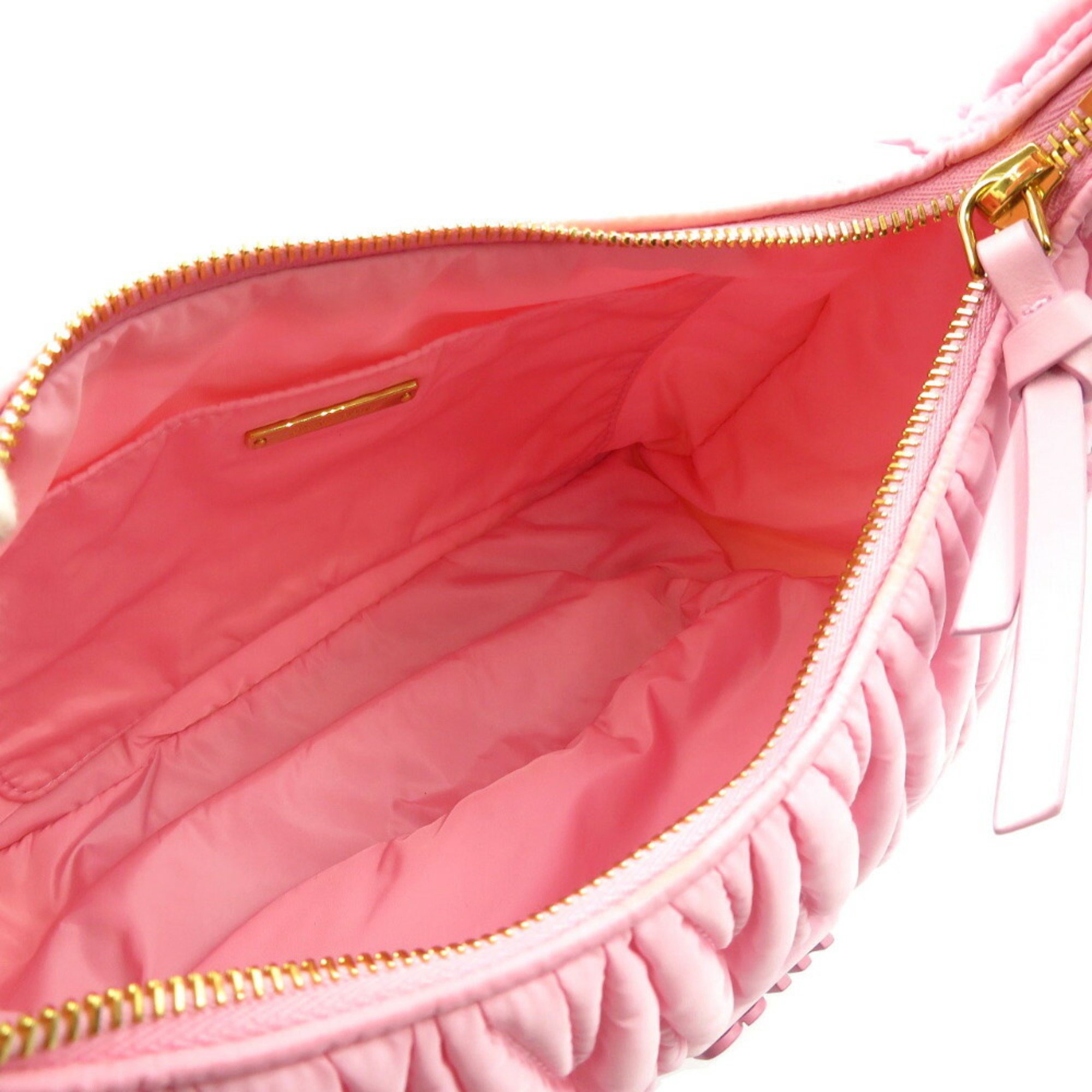 Miu Wonder 5BC108 Re-Nylon Pink Handbag 0115MIU MIU