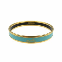 Hermes Emaille PM GP Turquoise Gold Bangle 0109HERMES