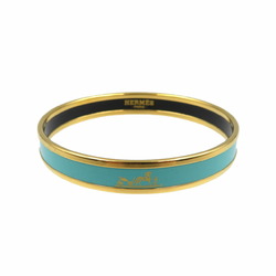 Hermes Emaille PM GP Turquoise Gold Bangle 0109HERMES