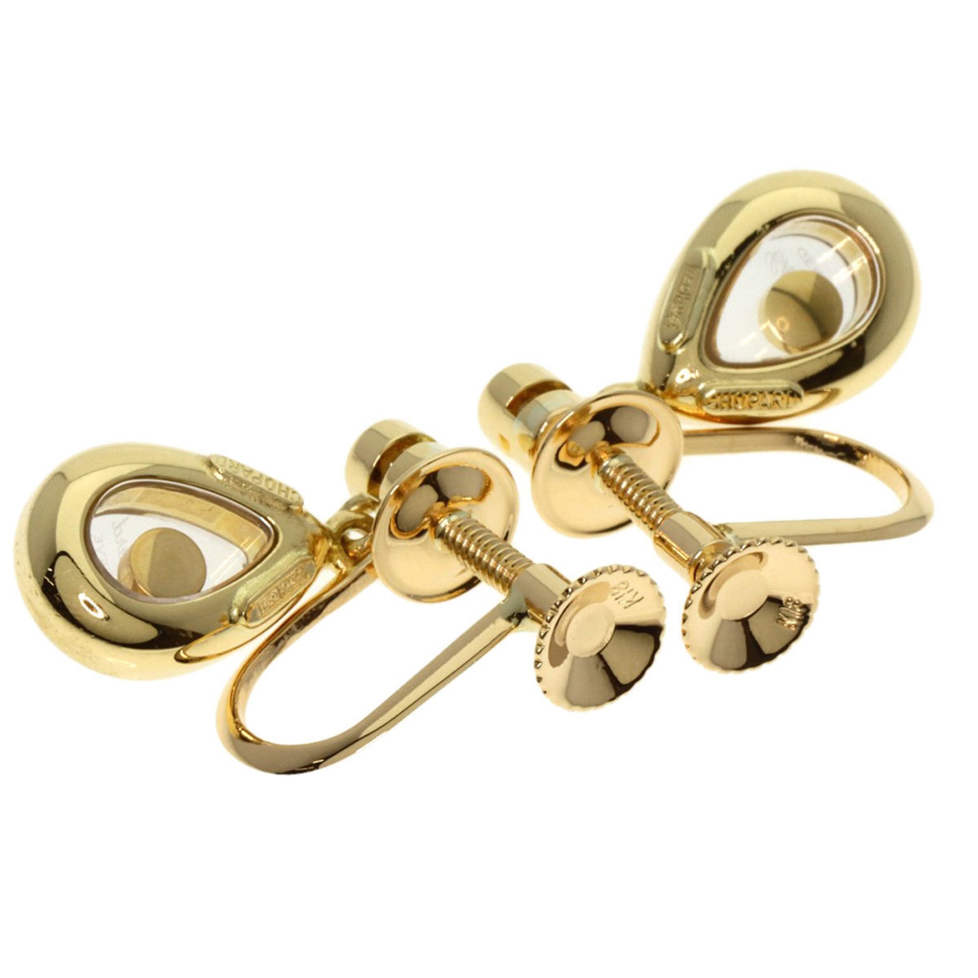 Chopard Happy Diamond Earrings, 18K Yellow Gold, Women's