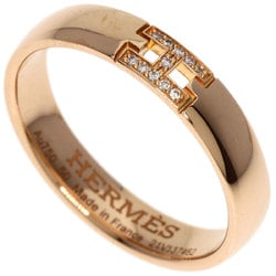 Hermes Ever Hercules Diamond #50 Ring, K18 Pink Gold, Women's, HERMES