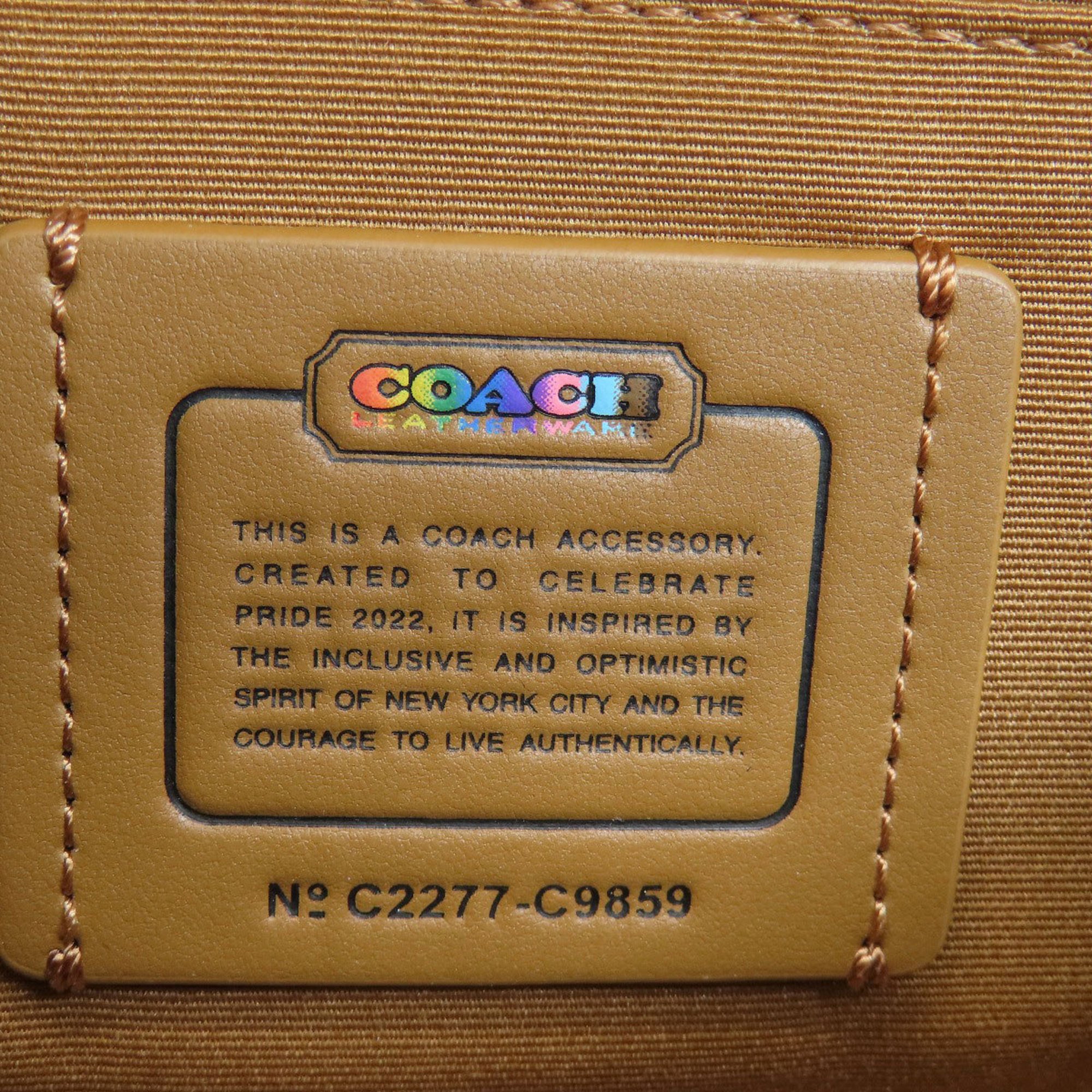 Coach C9859 Large Kit with Rainbow Second Bag Leather Women's COACH