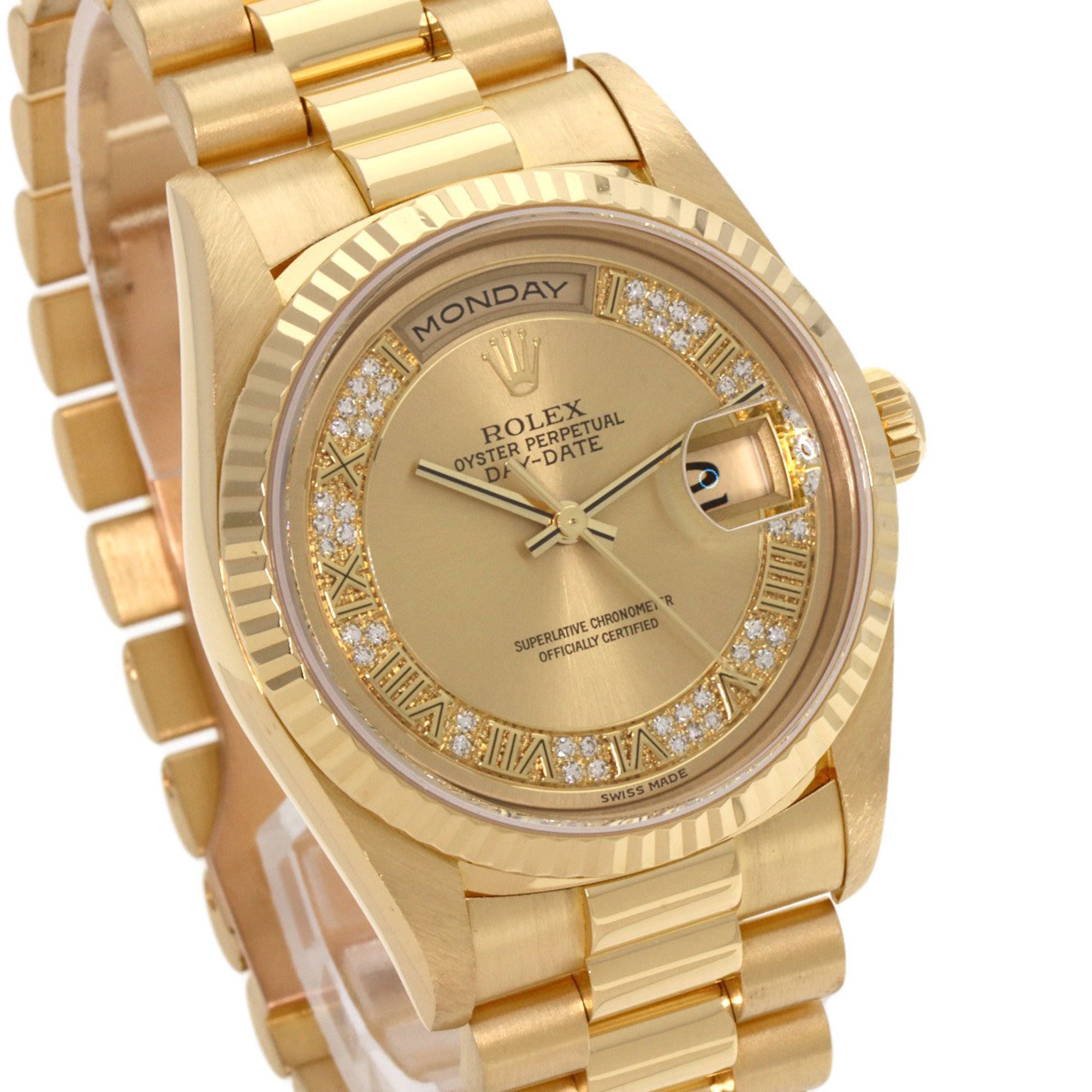 Rolex 18238MR Day-Date Milliard Diamond Watch K18 Yellow Gold/K18YG Men's ROLEX