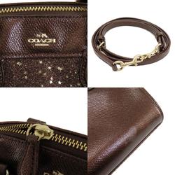 Coach F55454 Star Glitter Handbag Leather/Lame Women's COACH