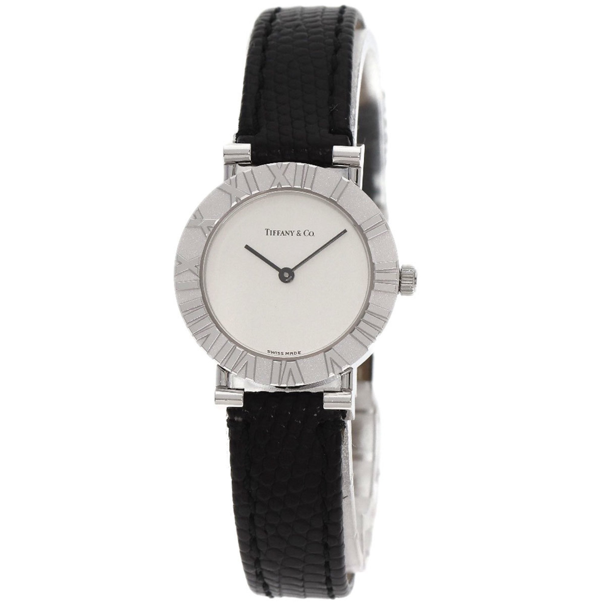 Tiffany & Co. L0640 Atlas Watch Stainless Steel/Leather Ladies TIFFANY