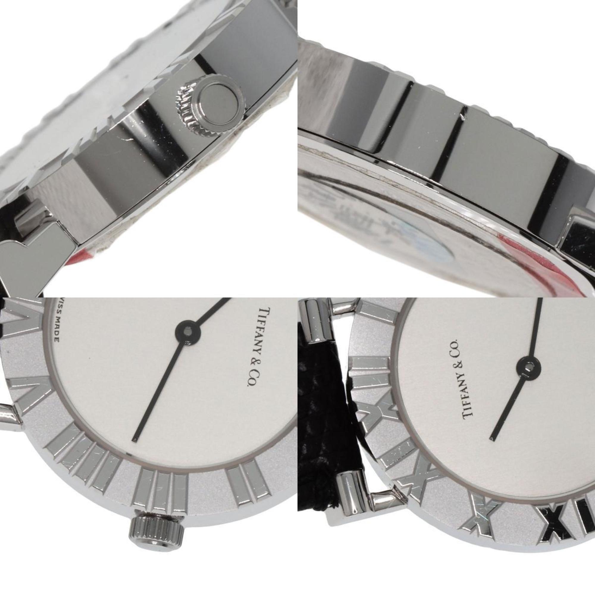 Tiffany & Co. L0640 Atlas Watch Stainless Steel/Leather Ladies TIFFANY