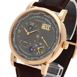 A. Lange & Söhne 116.033 1 Time Zone Wristwatch, 18K Pink Gold/Leather, Men's LANGE SOHNE