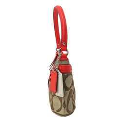 Coach F24063 Signature Handbag Canvas/Leather Women's COACH
