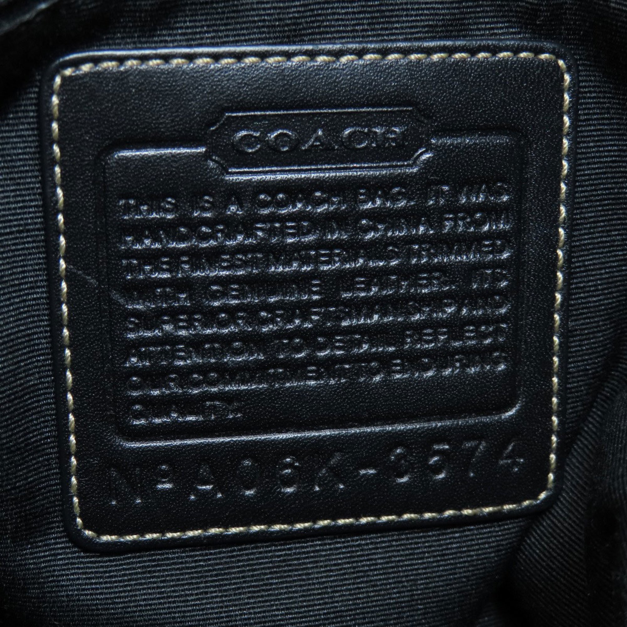Coach 3574 Signature Shoulder Bag Canvas/Leather Women's COACH