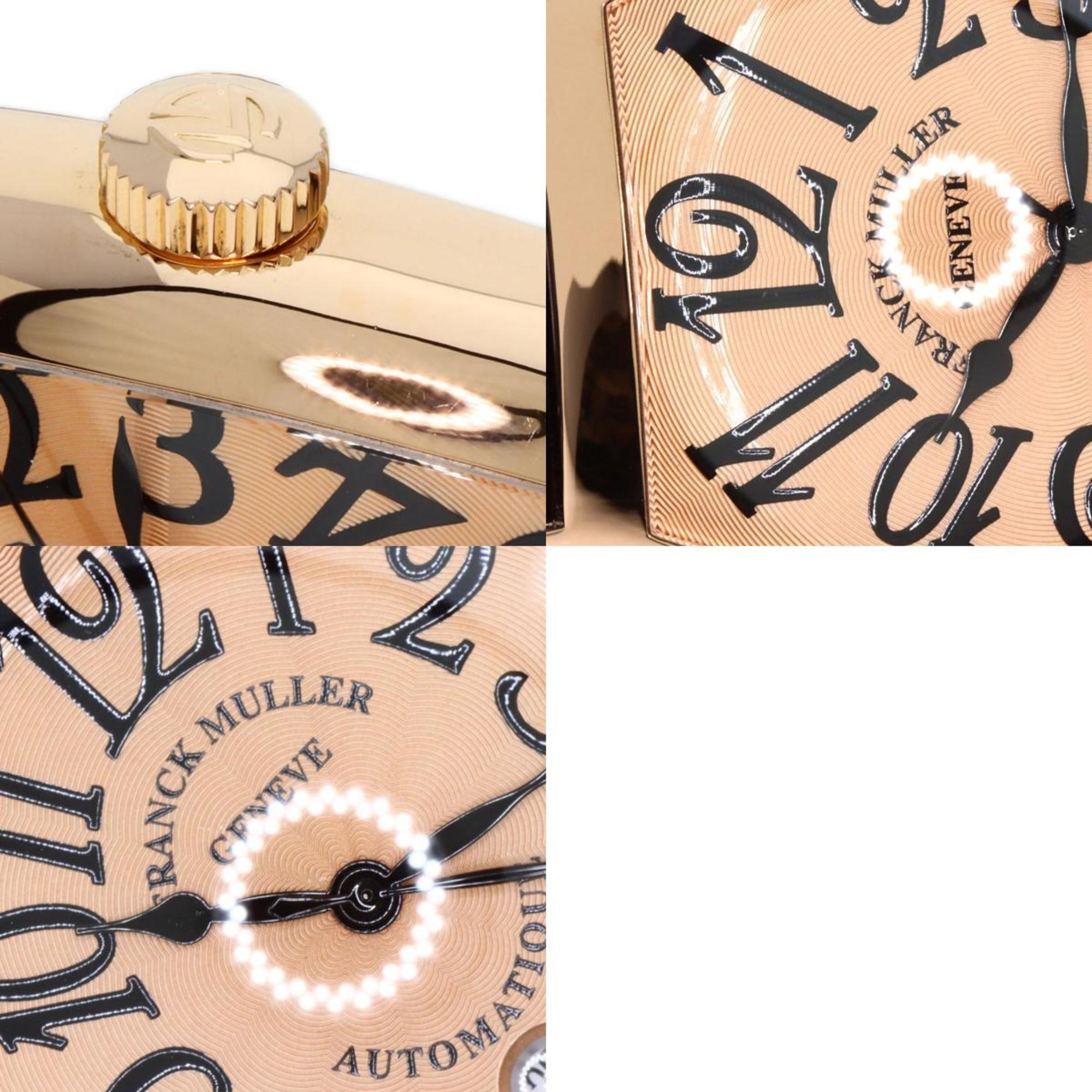 Franck Muller 8880 B SCDT Tonneau Curvex Date Watch K18 Pink Gold/Leather Men's FRANCK MULLER