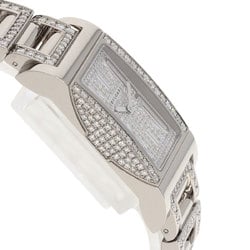BVLGARI RTW39G Rettangolo Diamond Watch, K18 White Gold/K18WG x Diamond, Women's