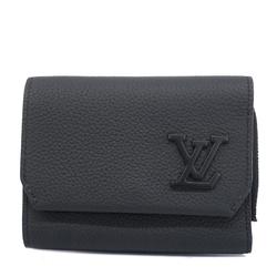 Louis Vuitton Tri-fold Wallet Aerogram Portefeuille Pilot M81740 Black Men's