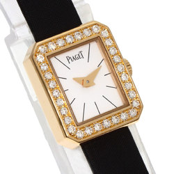 Piaget P10691 Protocol Bezel Diamond Manufacturer Complete Watch K18 Yellow Gold/Leather Women's PIAGET