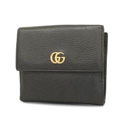 Gucci Wallet GG Marmont 456122 Leather Black Men's Women's