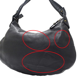 Salvatore Ferragamo Ferragamo Women's Vara Ribbon Shoulder Bag Leather Black DY-21 B505