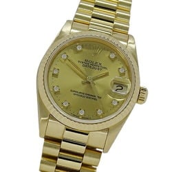 Rolex ROLEX Datejust 68278G S serial number Watch Boys 10P Diamond Automatic AT 18K 750YG Gold Solid gold Polished
