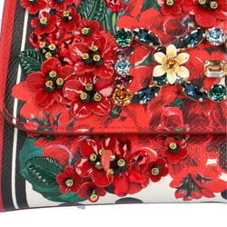Dolce & Gabbana Chain Bag Sicily Shoulder Leather BB6387AZ5291 Red Women's DOLCE&GABBANA