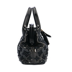 Louis Vuitton Lockit BB Monogram Fascination Handbag Patent Leather M40604 Black Women's LOUIS VUITTON