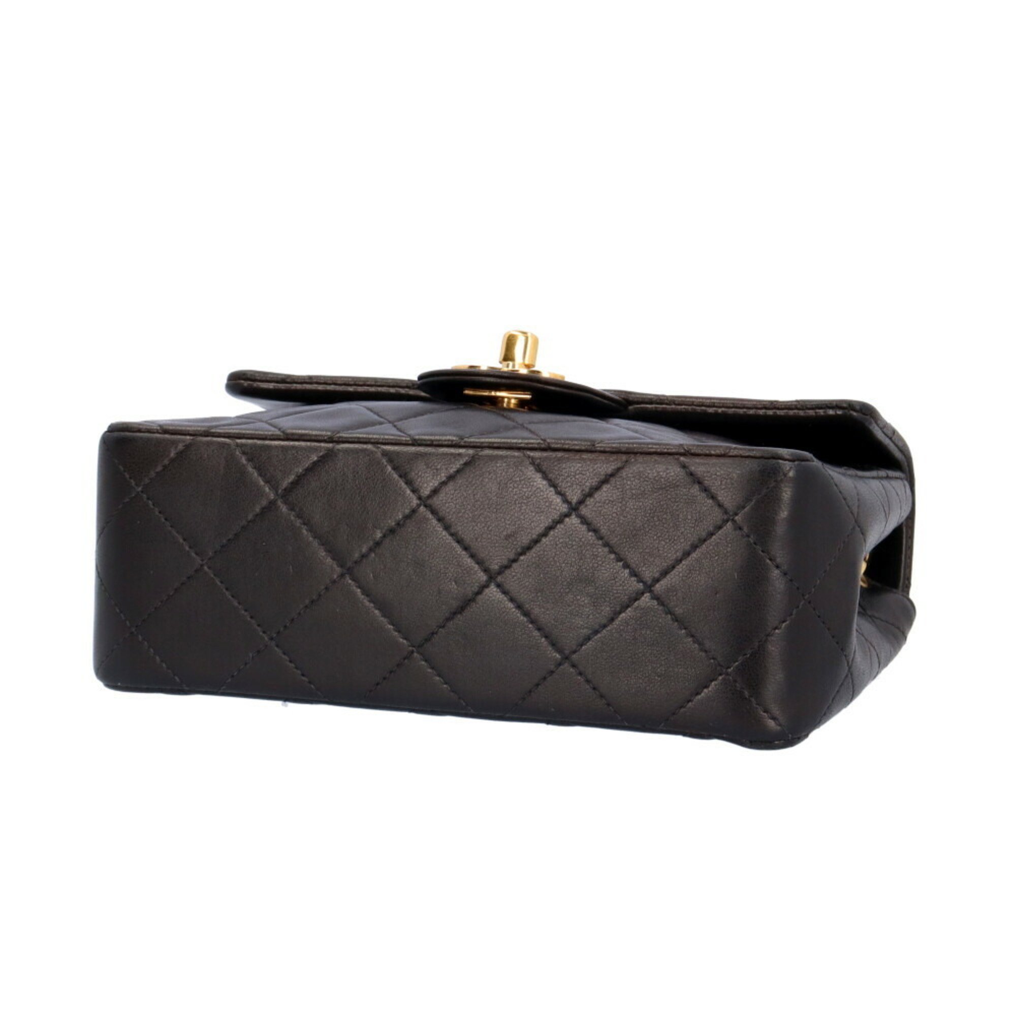 Chanel Matelasse Shoulder Bag Lambskin Black Women's CHANEL Chain