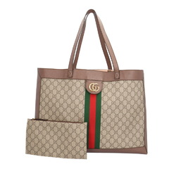 Gucci Wide Tote Bag Ophidia Leather 547947 602460 Beige Women's GUCCI