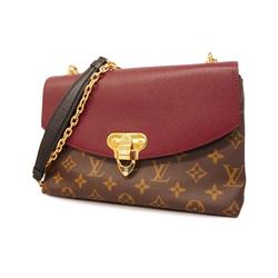 Louis Vuitton Shoulder Bag Monogram San Placide M43715 Brown Bordeaux Women's